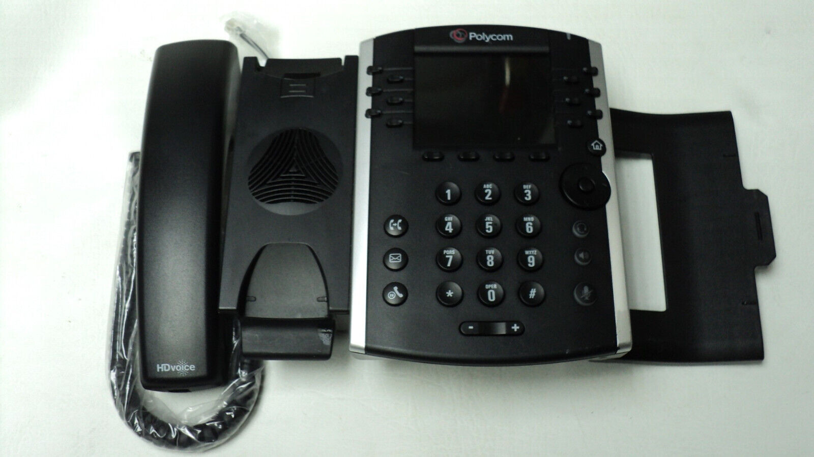Polycom VVX 400 VoIP IP Phone & Stand Warranty Reset 2201-46104-001 SIP or Lync