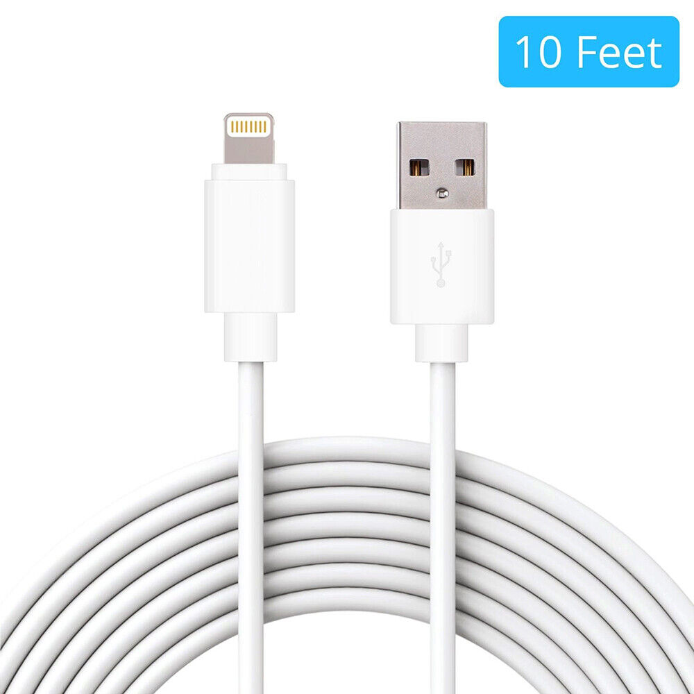 10 Foot/3M iPhone 12/11 PRO MAX X/10 XR XS 8/7 FAST Charging USB LONG Cable cord