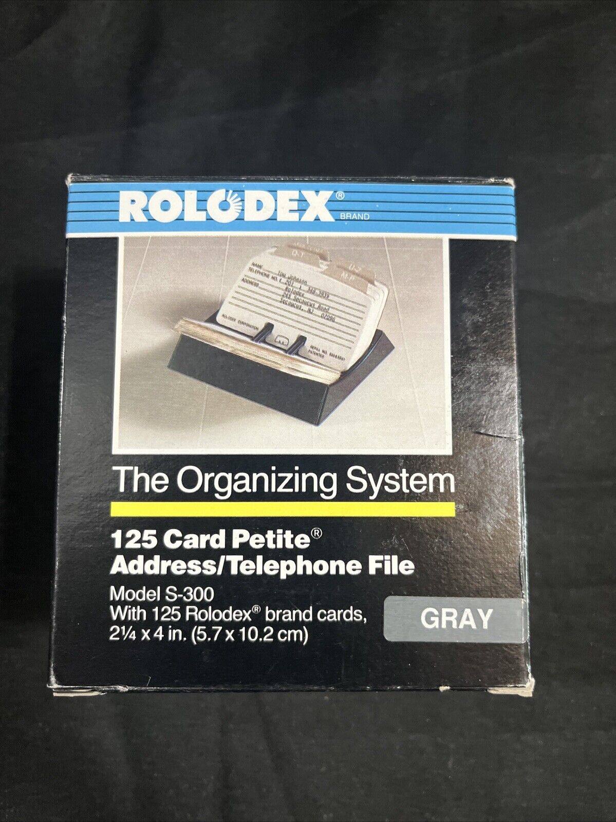 Vintage Rolodex S-300 Name Address Telephone Card File +125 Card Petite