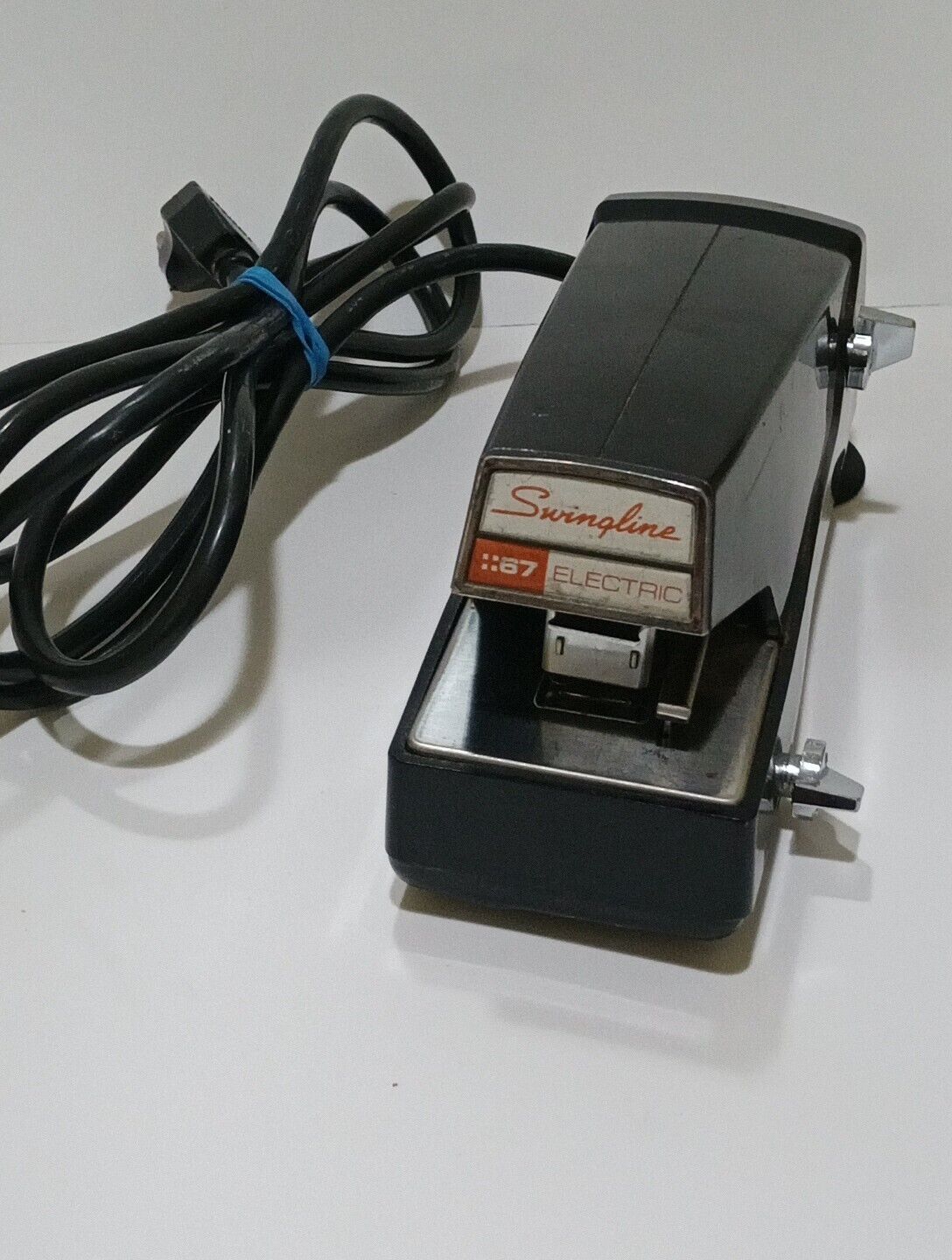 Vintage Swingline Stapler Model 67 Heavy Duty Electric Desktop Black WORKING