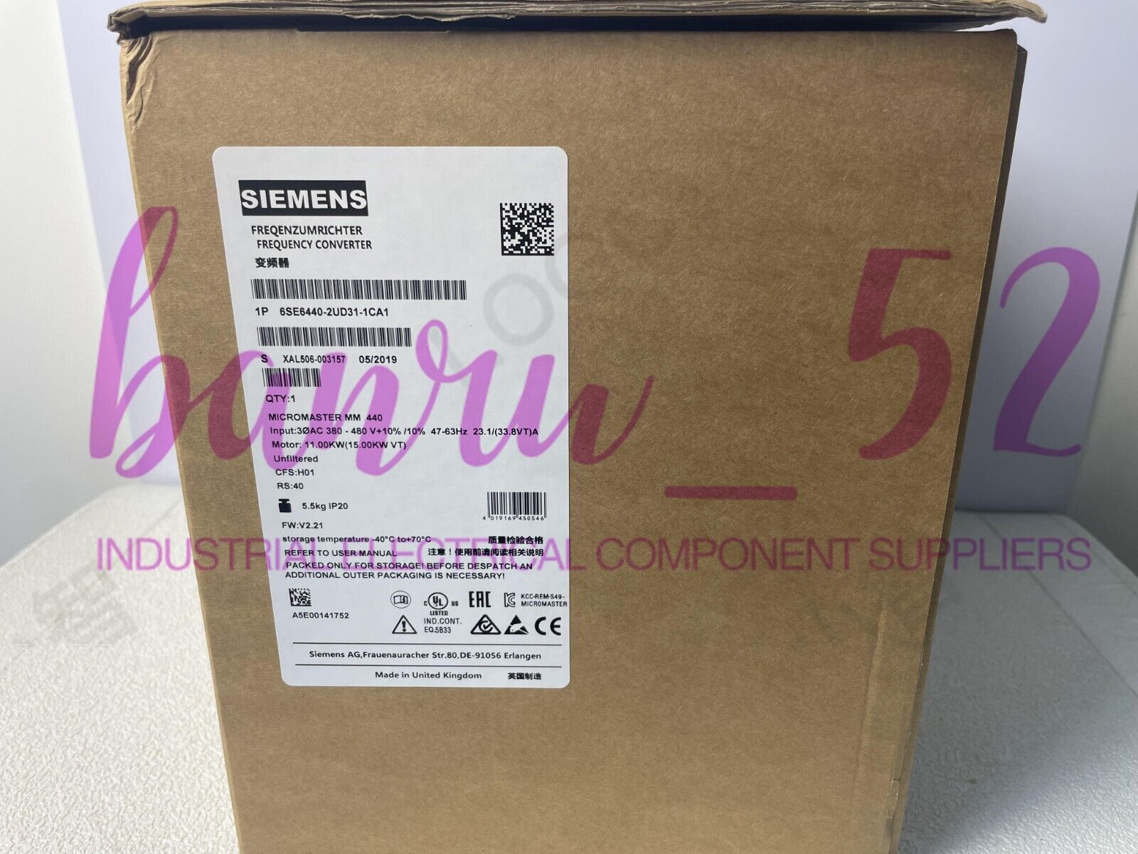 New Siemens 6SE6440-2UD31-1CA1 6SE6 440-2UD31-1CA1 MM 440 with A Class Filter