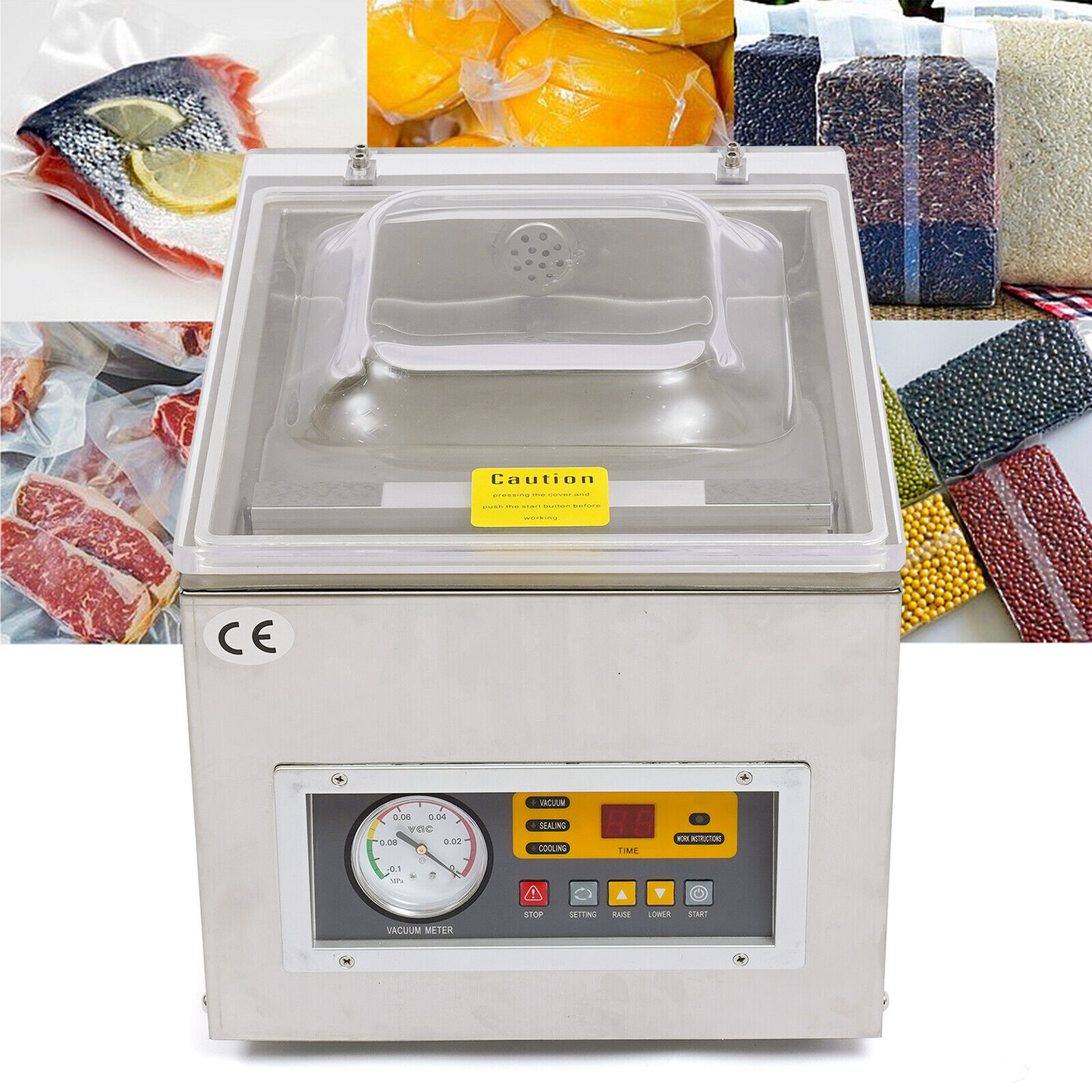 Commercial Vacuum Packing Sealing Machine Setchen Digital Food Chamber Sealer US