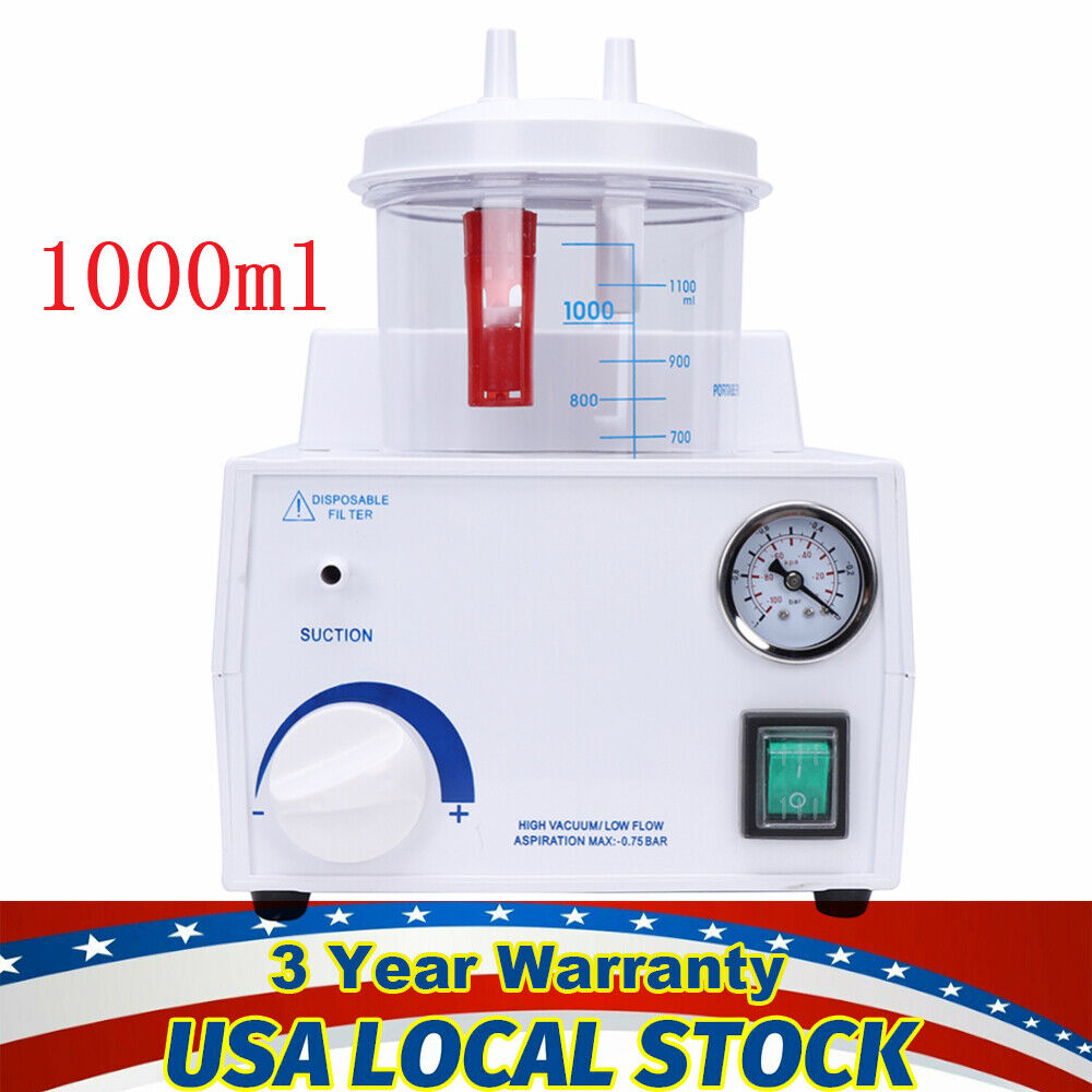 Portable Dental Suction Machine Oral Emergency Vacuum Phlegm Suction Unit New US