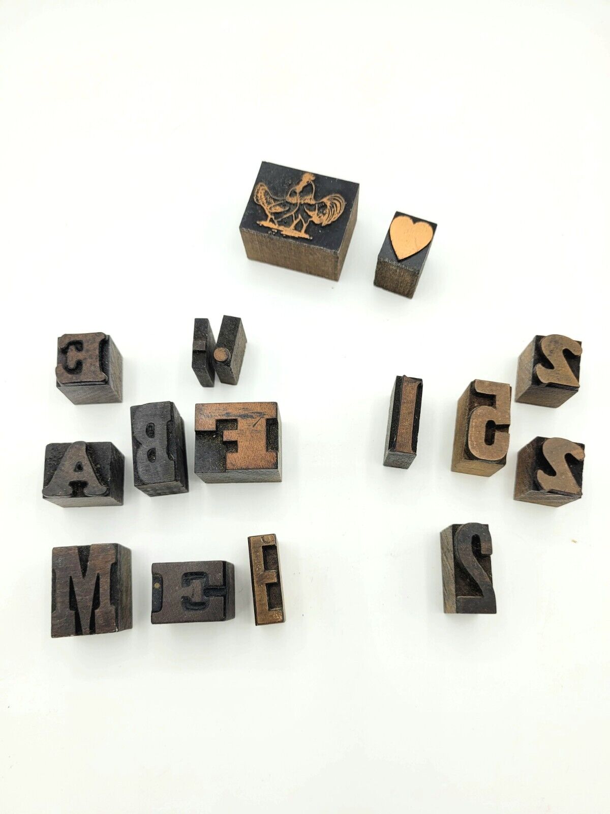 Vintage Letterpress Wood Type Mixed Letters And Images