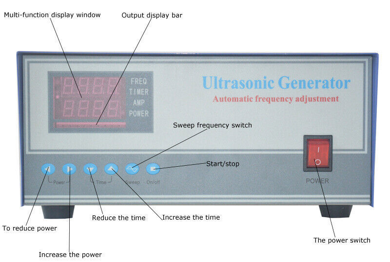 1200W Ultrasonic Transducer Driver 40K Ultrasonic Generator F/ Industry Cleaning