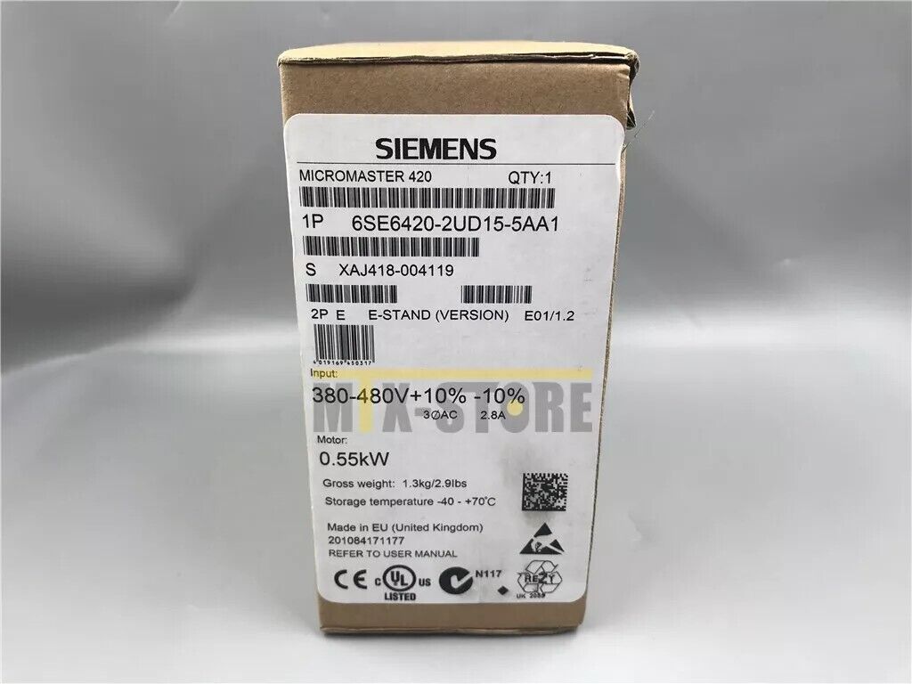 1PCS Unopened Brand New Siemens 6SE6420-2UD15-5AA1 6SE6 420-2UD15-5AA1