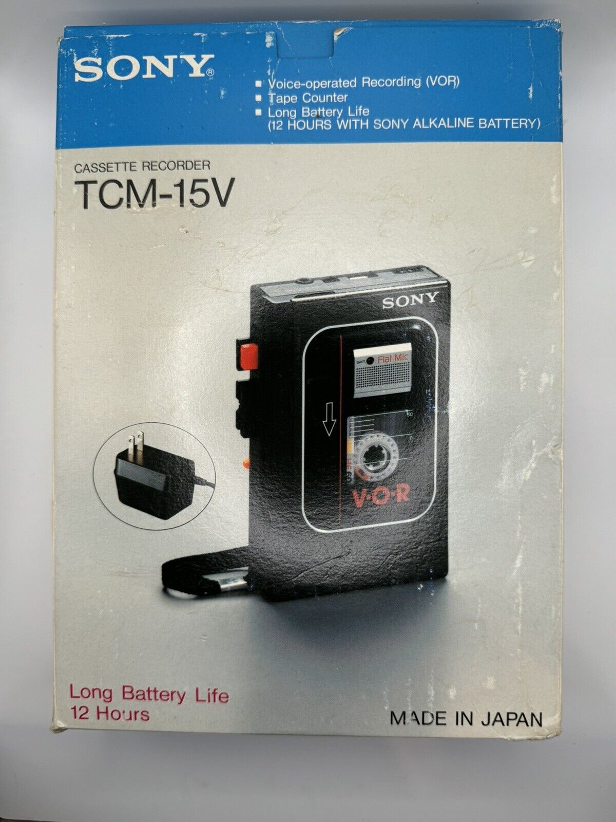 Vintage Sony TCM-15V Cassette Recorder New In Box