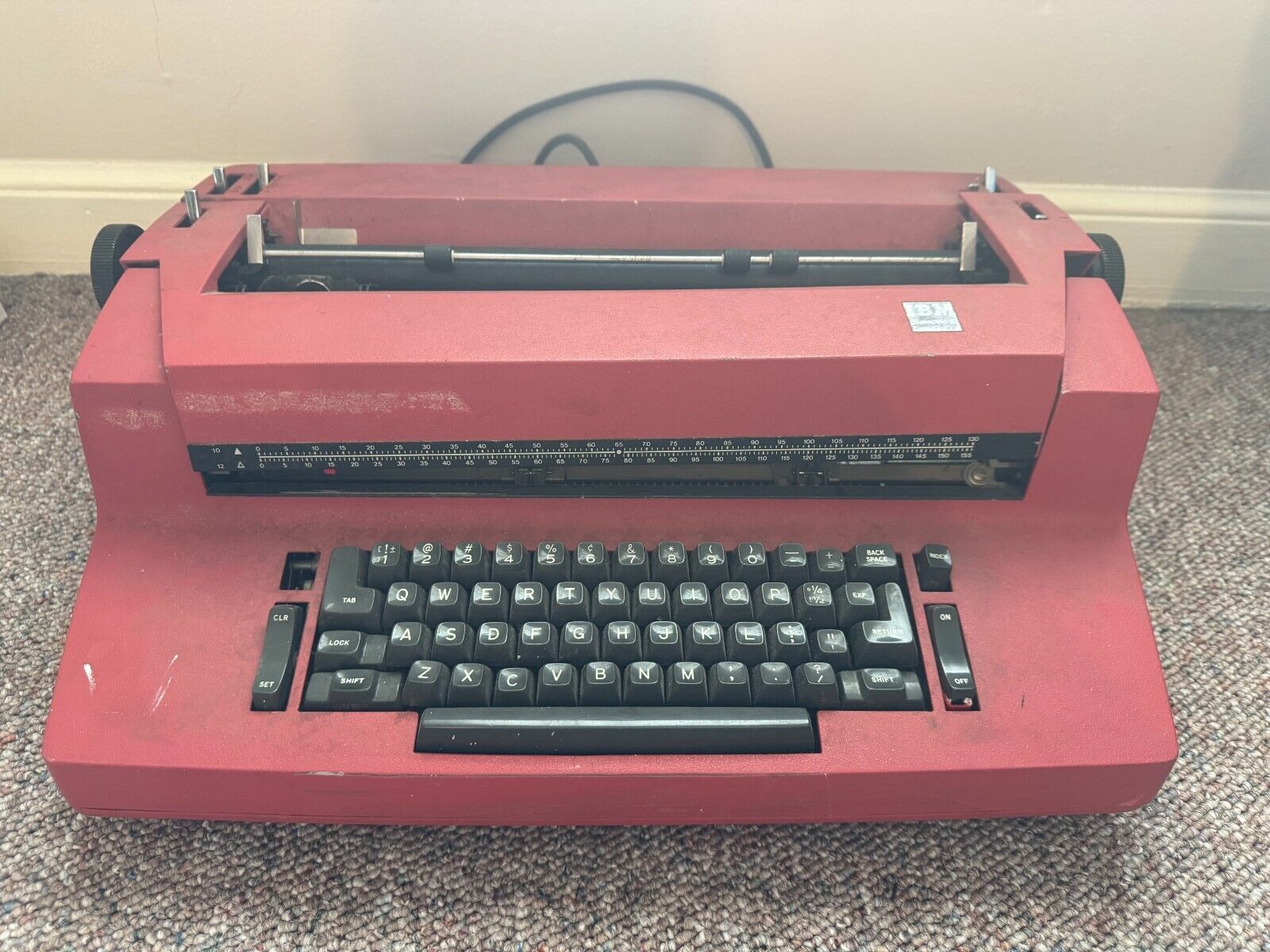 Vintage IBM Correcting Selectric II 2 Electric Typewriter Red *Parts Only*