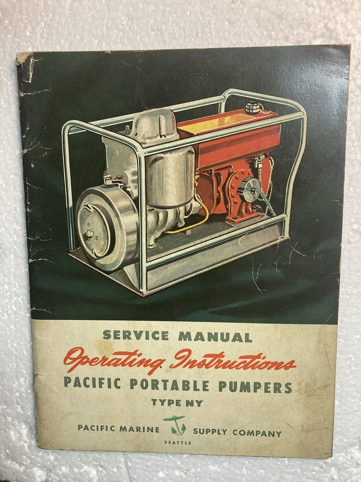 Vintage Pacific Pumper Portable Pumpers Type NY Service Manual & Parts List