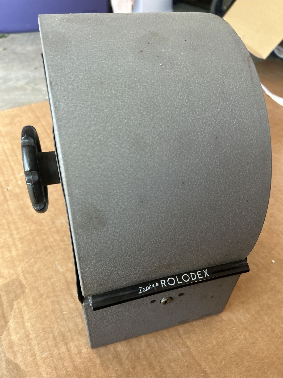 Vintage Rolodex Model 3500-S Grey Metal Card File