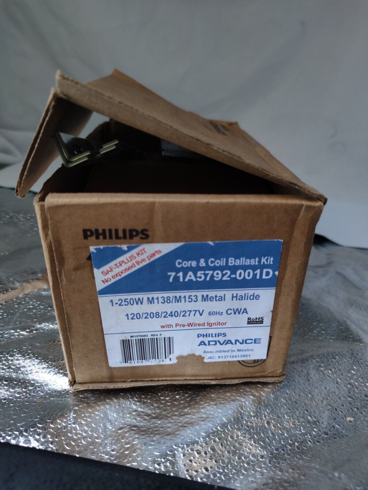 Philips Advance Core And Coil Ballast Kit 1-250W - 71A5892-001D.Free Shipping.