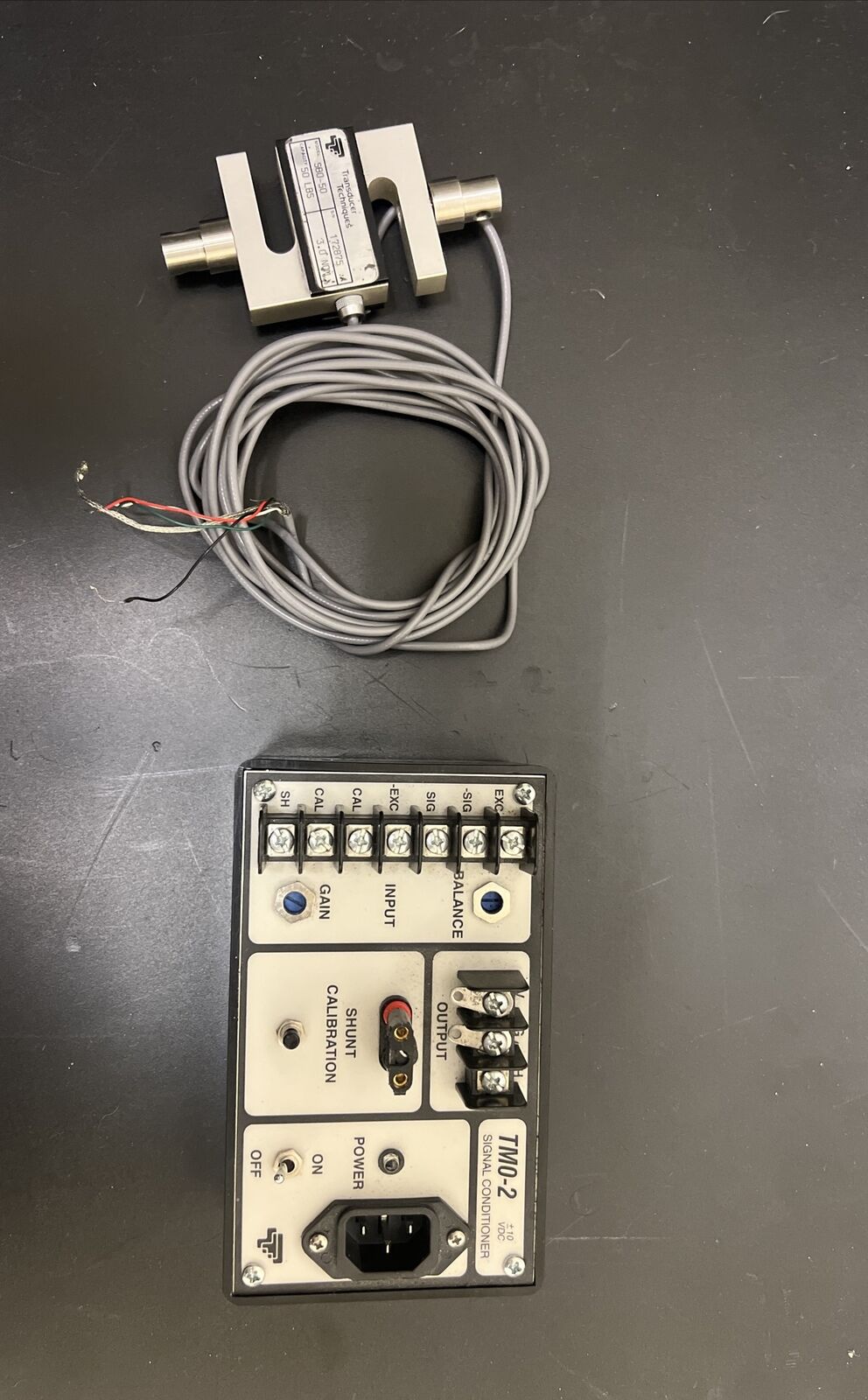 Transducer Techniques TMO-2-1600 Load Cell Signal Conditioner + SB0-50 load cell