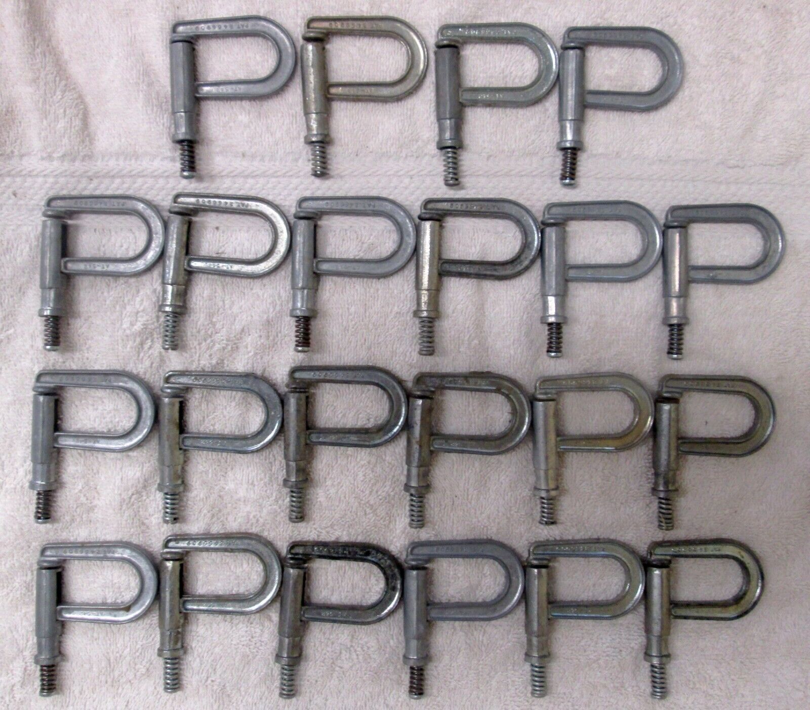 22 Spring Tension Clamps, Vintage Aircraft Tools, AT-542 1¾