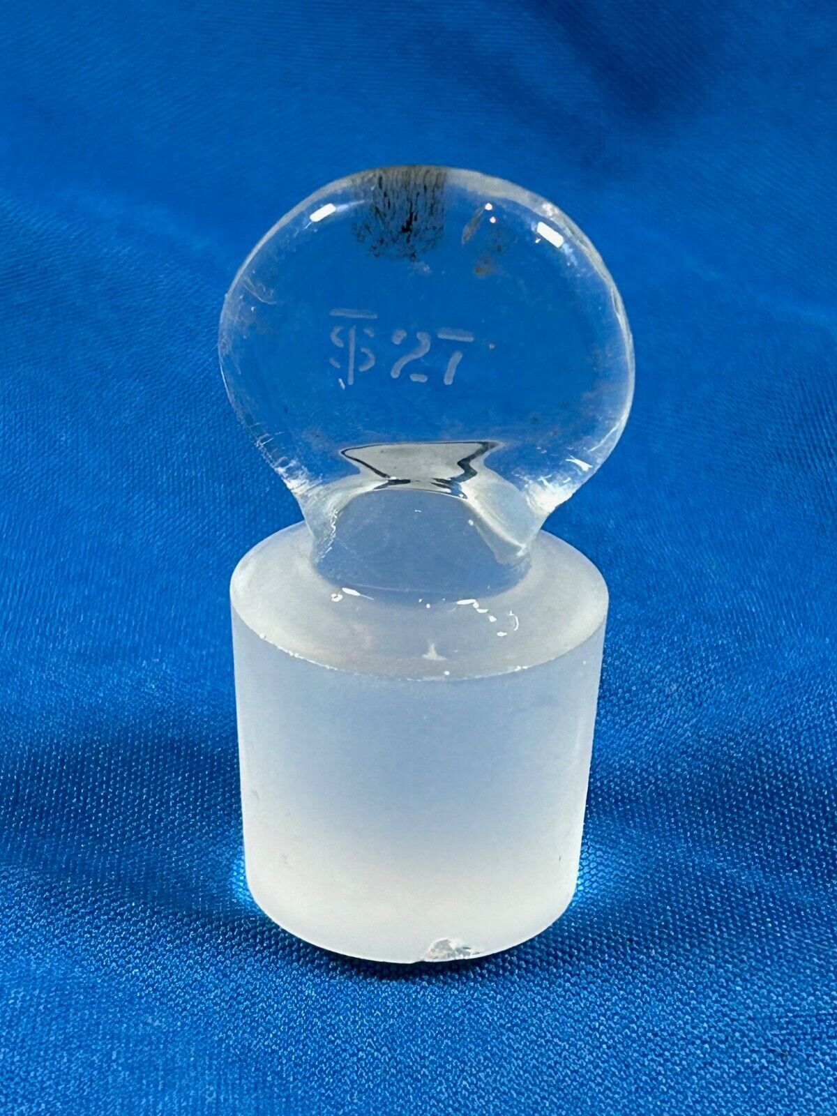 Stopper, std. 27, vintage solid glass, Quality Lab Glassware