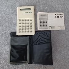 Vintage Canon LX-30 Pocket Calculator-multi function-vinyl case-instructions picture