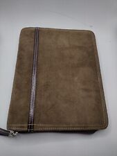 Vintage Franklin Covey Compact 7 Ring Binder Planner Suede Organizer A26 picture