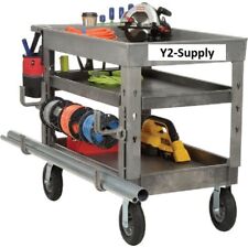 NEW 3 Tray Shelf Service & Utility Cart, 44” x 25-1/2”, 8