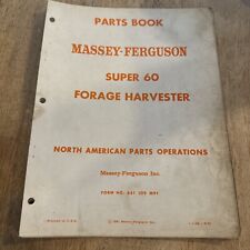 Vintage 1961 Massey Ferguson Super 60 Forage Harvester Parts Book picture