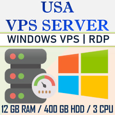 VPS Server / RDP Server / VPS Hosting 12GB RAM + 400GB HDD picture