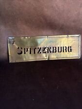 Antique Vintage Spitzenberg Brass City Stencil Tag Louis Leonhardt Warren St NY￼ picture