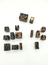 Vintage Letterpress Wood Type Mixed Letters And Images picture