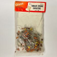 (100) Vintage NOS Olson Electronics Tubular Ceramic Dogbone Capacitors picture