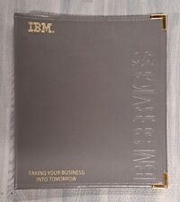 IBM Vintage Vinyl Planner Portfolio Organizer Gray RARE picture