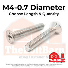 M4-0.7 Stainless Phillips Flat Head Machine Screws (Choose Length & Qty) picture