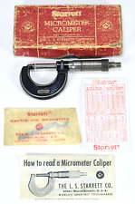 Vintage STARRETT Micrometer Caliper 230RL with Ratchet Stop, Box and Papers picture