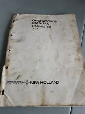 Vintage Operator's Manual Harvester 717/Sperry New Holland picture