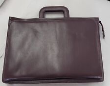 Vintage Sears Attache Briefcase Leather Drop Down Handles w shoulder strap NOS picture