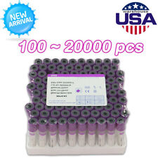 Carejoy New 100/2000pcs EDTAK2 Vacuum Blood Collection Tubes 13x75mm 2ml USA picture