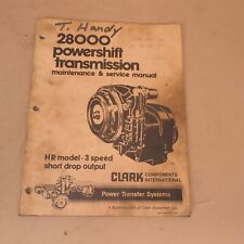 Vintage Clark Powershift 28000 3 Speed Transmission Maintenance Service Manual picture