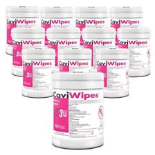 Case of Metrex Caviwipes 13-1100 Towelettes Large 160 Canister - Case of 12- NEW picture