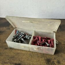 Drywall Screws And Mounts In Small Vintage Hardware Storage Box picture