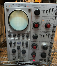 TEKTRONIX TYPE 547 OSCILLOSCOPE TYPE 1A1 DUAL TRACE PLUG IN UNIT **POWERS ON** picture